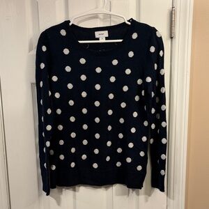 Old Navy Dark Blue Sweater with White Dots